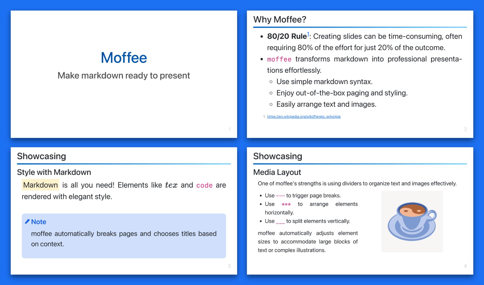 Moffee：Markdown转幻灯片PPT工具